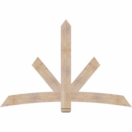 Ekena Millwork Alberta Smooth Timber Gable Bracket, Douglas Fir, 72"W x 48"H x 1 1/2"D x 5 1/2"F, 16/12 Pitch GBW072X48X0206ALB00SDF